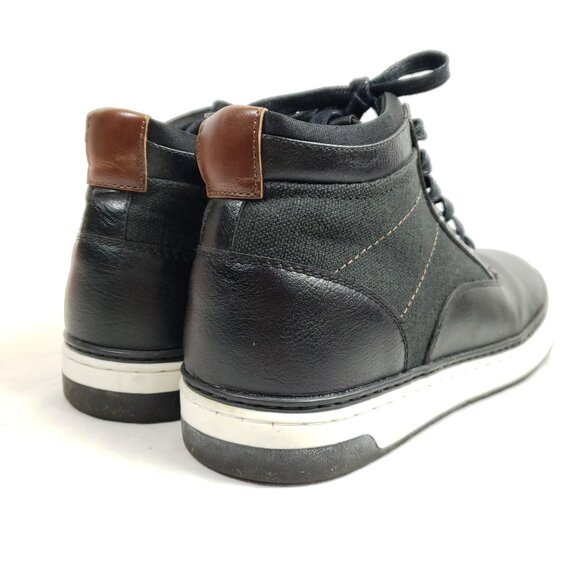 Sonoma Ankle Boots Men's Size 9.5 Black Canvas Vinyl - Picture 4 of 8